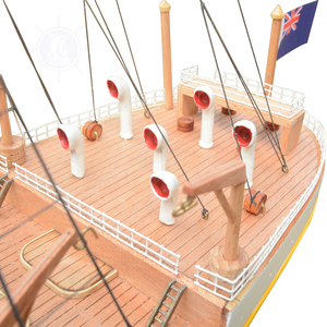 Barco modelo Titanic de madera pintado 142cm producto hecho a mano para decoración y regalo OMH suministros para Artes y manualidades - Product Image 4