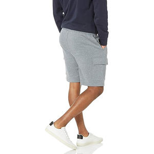 fleece shorts casual men cotton soft texture <b>elastic</b> <b>waistband</b> lounge gym summer clothing - Product Image 4