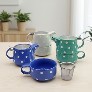 Vente directe d'usine 3460434A-0.5 Théière en grès pour une personne avec poignée en céramique 500 ml - Product Image 1