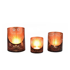 Exquisita vela de decoración interior de Metal votiva y soporte de luz en T para el hogar, boda y decoración navideña, mejora el ambiente de la habitación - Product Image 3