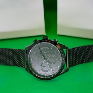 Montre à quartz pour hommes Montre en cuir en acier inoxydable étanche Commercial - Product Image 4