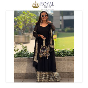 Traje Anarkali de Georgette de Primera Calidad con Bordado de Lentejuelas, Ropa India a Precio Directo de Fábrica, Amplia Venta - Product Image 2