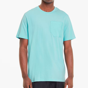 T-shirts OEM avec poches 100% coton T-shirt imprimé surdimensionné pour homme lourd avec poches - Product Image 3