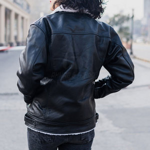 เสื้อแจ็คเก็ตหนังแกะสำหรับผู้หญิง แบบถักลายเรียบ บุผ้าอุ่น เป็นมิตรกับสิ่งแวดล้อม เหมาะสำหรับการเดินทางและสวมใส่ลำลองในฤดูหนาว - Product Image 6