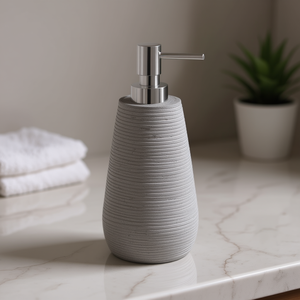 Support pour distributeur de savon Gedy GEMINI gris béton (9,3x8,8x20cm) pour savons liquides - Product Image 3