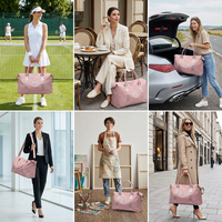 Sac de voyage élégant personnalisé pour femmes, idéal pour la danse et la natation, avec fermetures éclair robustes, sac de voyage rose résistant pour adolescentes, école et sports