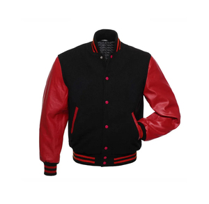 Fabricant personnalisé de haute qualité Vintage hiver et automne hommes en cuir Letterman CollegeBaseballjacket pour hommes livraison DDP - Product Image 4