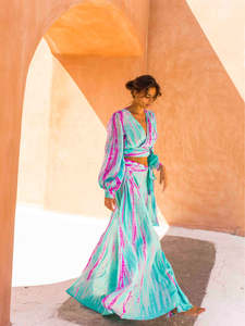 2025 nouveauté femmes respirant col en v à manches longues robe portefeuille longue décontracté parole longueur Maxi papillon été plage couvrir - Product Image 4