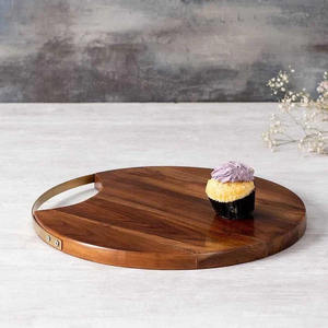 Plateau en bois Design vintage Plateau de service pour la maison ou les occasions spéciales Plats en grès - Product Image 1