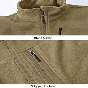 <b>Men's</b> Olive Drab <b>Jacket</b> | 240g Heavyweight Fleece | OEM Custom Embroidery & Quick Dry Professional <b>Field</b> Gear - Product Image 5