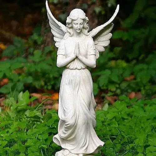 Estátua de anjo em tamanho real para jardim, artesanato em tamanho real, escultura em mármore Makrana branco, estátua de cidade para venda a preços a granel, novo design