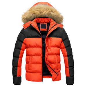 Chaqueta acolchada larga de invierno de talla grande 2024 con capucha de piel chaquetas acolchadas de algodón cálido para hombres transpirable, de talla grande - Product Image 1