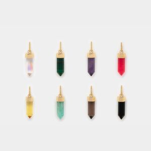 Colgante de punto de malaquita chapado en oro con fianza de plata de ley 925, joyería de cristal curativo de corte Hexagonal para mujer - Product Image 3