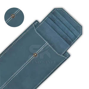 Portefeuille zippé en cuir souple pour homme, très vendu, de qualité supérieure, fin et élégant. - Product Image 6