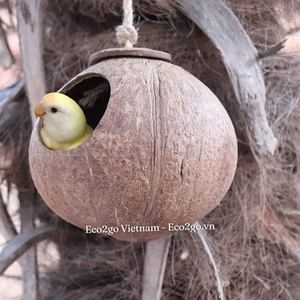 Vente chaude 2025 Eco2go Maison-nid pour oiseaux en bois écologique du Vietnam, motif animal, cage pour animaux de compagnie - Product Image 3