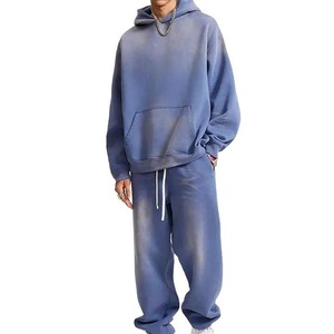 Survêtement Baggy Homme Logo sérigraphié personnalisé en GSM lourd avec personnalisation complète de haute qualité Poids lourd - Product Image 4