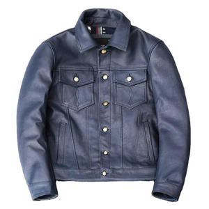 OSTROWEARS ENTERPRISES Veste de moto d'hiver à col montant mince grande taille en cuir PU avec fermeture éclair pour hommes - Product Image 1