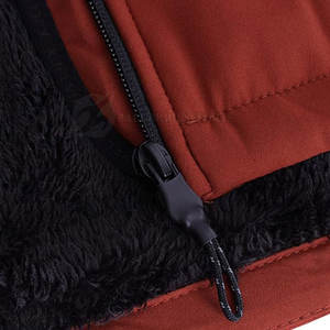 2023 Women's XL Size Softshell Jacket High Quality Cotton Knitted Fabric Breathable Plain Dyed Sheep <b>Skin</b> Fur Decoration <b>New</b> - Product Image 6
