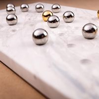 Guerre territoriale Jeu de société en bois de dames chinoises avec 20 billes Solitaire et activité multijoueur intérieure stimulante