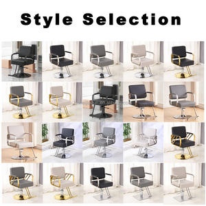 Sillón de Peluquería de Alta Gama, Giratorio y con Elevación, de Acero Inoxidable, Color Negro - Product Image 2