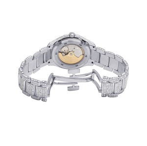 Montres Mécaniques à Mouvement Automatique à Quartz en Acier Inoxydable de 41mm, Style Hip Hop, Tonneau de 20mm, Finition Argentée Entièrement Glacée - Product Image 3