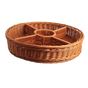 Cesta de fruta tejida de ratán natural Cesta de almacenamiento para el hogar de nuevo diseño para cocina y Camping Material de mimbre - Product Image 3