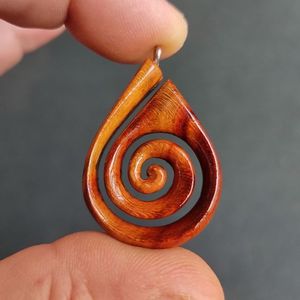 COLLARES COLGANTES PARA MUJER HOMBRE NATURAL GRANDE BOHO TRIBAL SONO COLGANTE DE MADERA en cordón ajustable Collar hecho a mano - Product Image 1