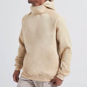 Sweat-shirt zippé vierge pour homme en coton biologique, personnalisable, épais, avec tissu double couche Air Layer, confortable, coupe ample - Product Image 3