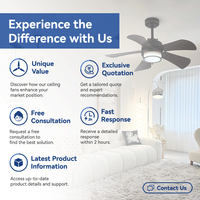 Ventilateur de plafond LED noir moderne à 5 pales de 36 pouces 110V/220V 24W lumière LED avec télécommande design de style nordique pour un usage domestique