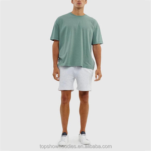 OEM Personnalisé Tricoté Goutte Épaule Fabricant Surdimensionné Uni Coton vierge Lourd Boxy T-shirt pour Hommes - Product Image 4