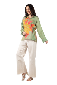 Chemisier élégant en crêpe de viscose pour femmes, parfait pour le bureau et les réunions d'affaires, design élégant disponible au meilleur prix - Product Image 3