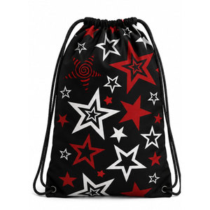 Sac à dos à cordon de serrage à motif de crâne rose, sac de sport imprimé en polyester et coton, sac de sport unisexe léger et de grande capacité - Product Image 5