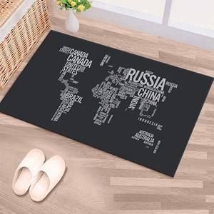 Printed <b>Rug</b>: Black And White Office Floor <b>Rug</b>, Machine Washable, Large,<b>Chenille</b> <b>Rug</b> - Product Image 5