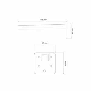 Lavabo Koricini Manchester 80 cm in resina bianca opaca con staffe di supporto - Product Image 5