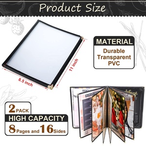 ปกเมนูหนัง PU ใส 16 ช่อง พร้อมหน้าต่าง PVC สำหรับร้านอาหาร ขนาดสั่งทำได้ ทนทาน ใช้งานได้นาน หลายขนาด - Product Image 3