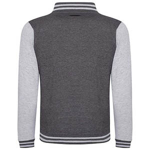 Chaqueta universitaria de cuero PU de lana de alta calidad OEM al por mayor trabajo de bordado de chenilla personalizado trabajo de bordado personalizado con cuello levantado - Product Image 6