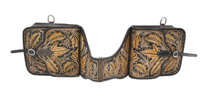 Bolsas de sillín de salto ecuestre de cuero genuino de alta calidad, ropa de equitación occidental mecanizada a mano para caballos - Product Image 4