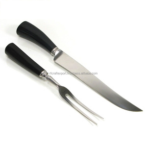 Ensemble de couverts en acier inoxydable noir avec poignée noire pour les couverts de table RF Crafts de l'Inde Idéal pour les cadeaux - Product Image 1