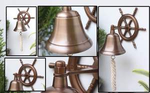 Campana colgante Marina religiosa de calidad de latón macizo de 5 \ ", campana de barco montada en la pared con acabado de bronce, técnica pulida de estilo tradicional - Product Image 3