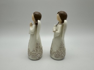 H15.5cm Résine Polyrésine Noël <span class=keywords><strong>Ange</strong></span> Priant 2 Assorti - Product Image 3