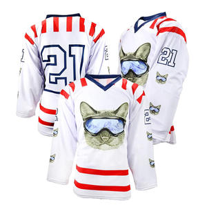 Maillots de hockey sur glace respirants pour hommes personnalisés en gros avec logo personnalisé cousu Leocor Sports quantité minimale de commande de marque personnalisés 10 pièces - Product Image 2