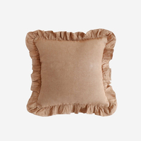 Housse de coussin multicolore à rayures et à volants Taie d'oreiller décorative pour la maison Taie de coussin classique de luxe moderne