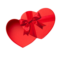 Boîte cadeau en forme de grand cœur rouge pour fleurs, emballage en chocolat, vente en gros