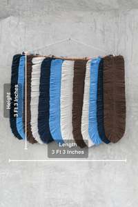 2024 nueva hoja de macramé hecha a mano para colgar en la pared estilo bohemio perfecto para el hogar dormitorio sala de estar Decoración elegante pieza de acento - Product Image 2