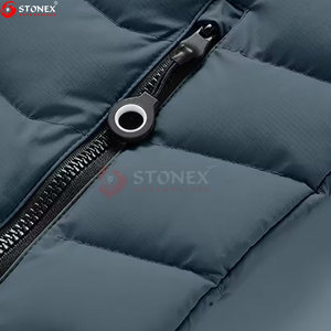 Factory Price Customized Hooded Casual Zipper Puffer <b>Jacket</b> for Men Solid Color Winter <b>Waterproof</b> Bubble <b>Padded</b> - Product Image 3