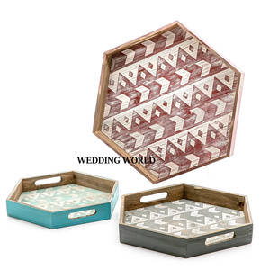 Bandeja de ratán con cubierta de Color negro, vajilla de diseñador hecha a mano, superventas, artículos de boda, venta al por mayor, bandeja de Chocolate nueva de lujo - Product Image 3