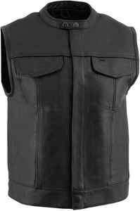 Gilet en cuir de qualité supérieure pour hommes, style club, motard, cavalier, OEM - Product Image 3