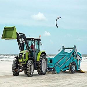 เครื่องทำความสะอาดชายหาด QJC-110แบบเดินตามหลัง70HP รถแทรกเตอร์อุปกรณ์ทำความสะอาดชายหาด - Product Image 2