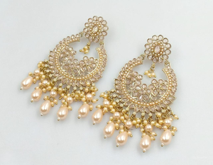 แบบดั้งเดิมและทันสมัยออกแบบล่าสุดเครื่องประดับอินเดียขายส่งของ jhumka kundan ต่างหูสำหรับผู้หญิงเครื่องประดับต่างหูทันสมัย - Product Image 1