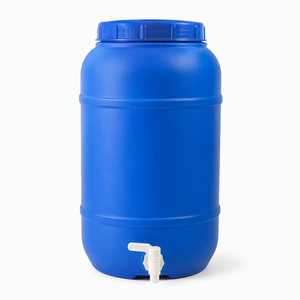 Outdoor 55 Gallon Water Storage <b>Plastic</b> <b>Drum</b> with Quick-Release Spigot - Product Image 1
